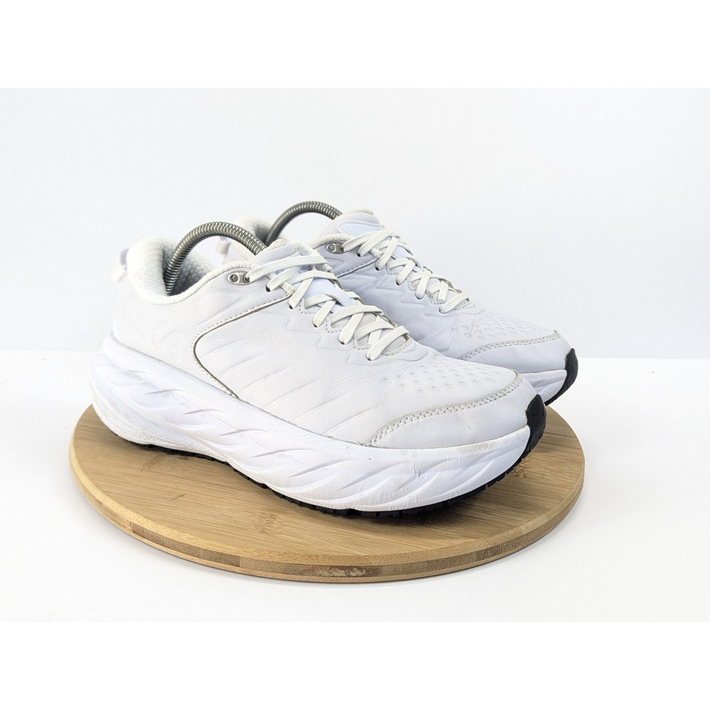 Hoka Bondi SR Womans 10 D Wide Shoes White Slip Resistant Work Sneakers